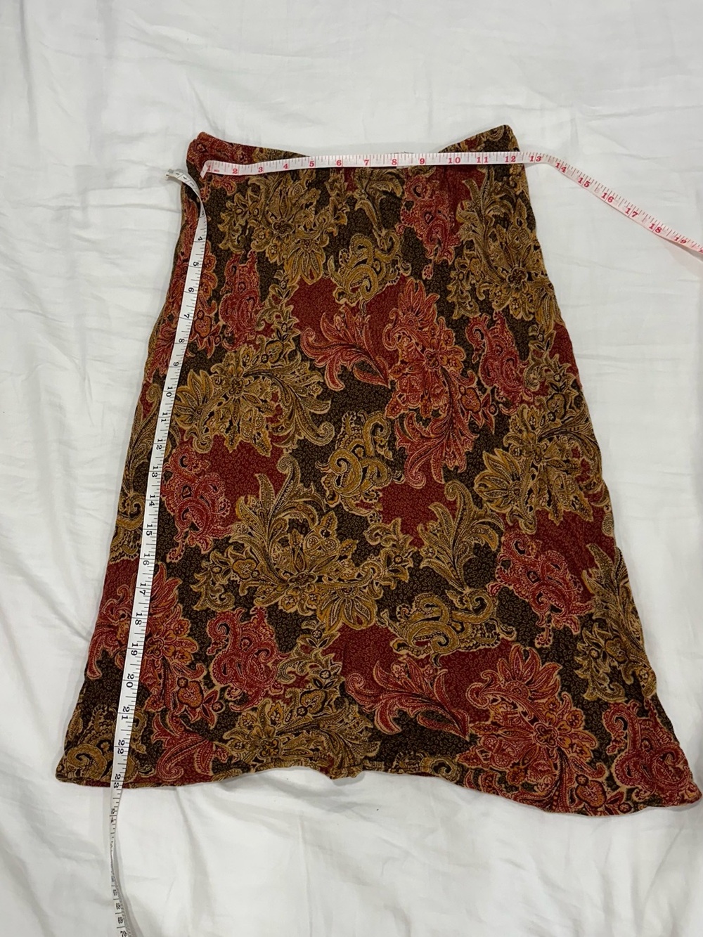 Jones New York Red and Brown midi Skirt